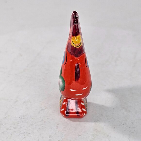 Nils Olsson Swedish Dala Rooster Figurine 3.25" Hand-Painted Red Chicken - Picture 3 of 8
